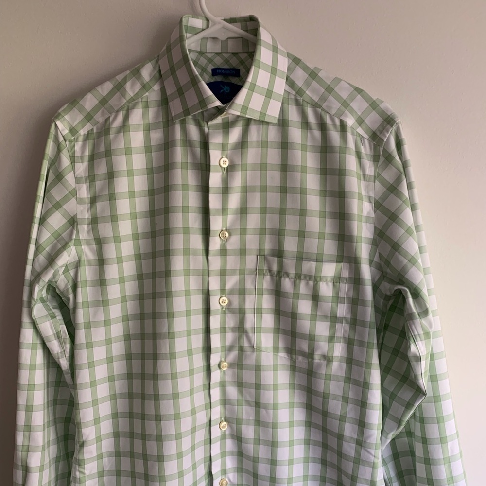 Egara Green Checked Button Down